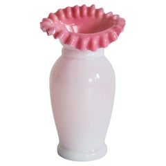 Rosa Vase aus artistischem Glas, Tarnowiec, Sulczan, Europa, 1970er Jahre