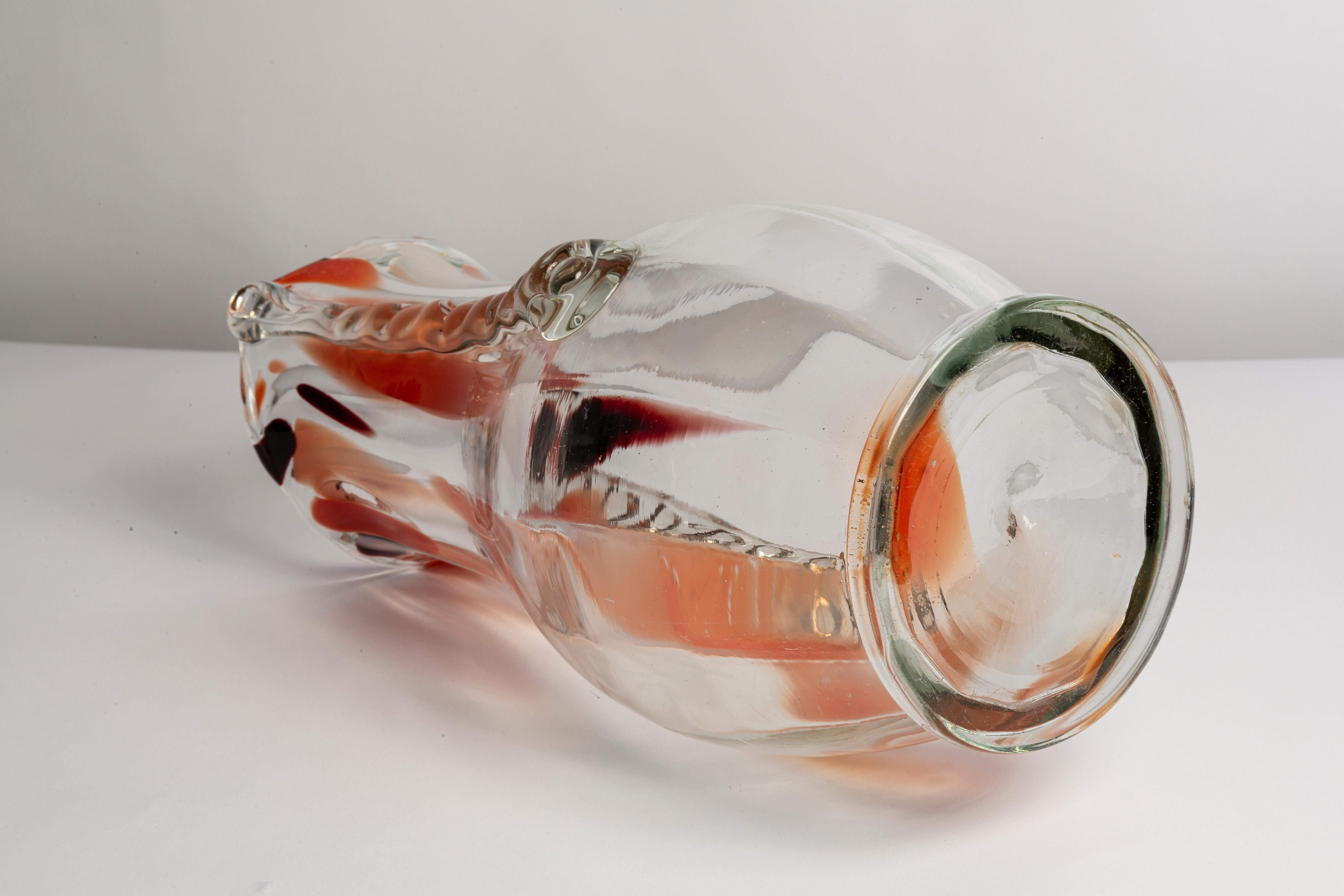 Mid Century Vintage Artistic Glass Vase, Europe, 1970s For Sale 5