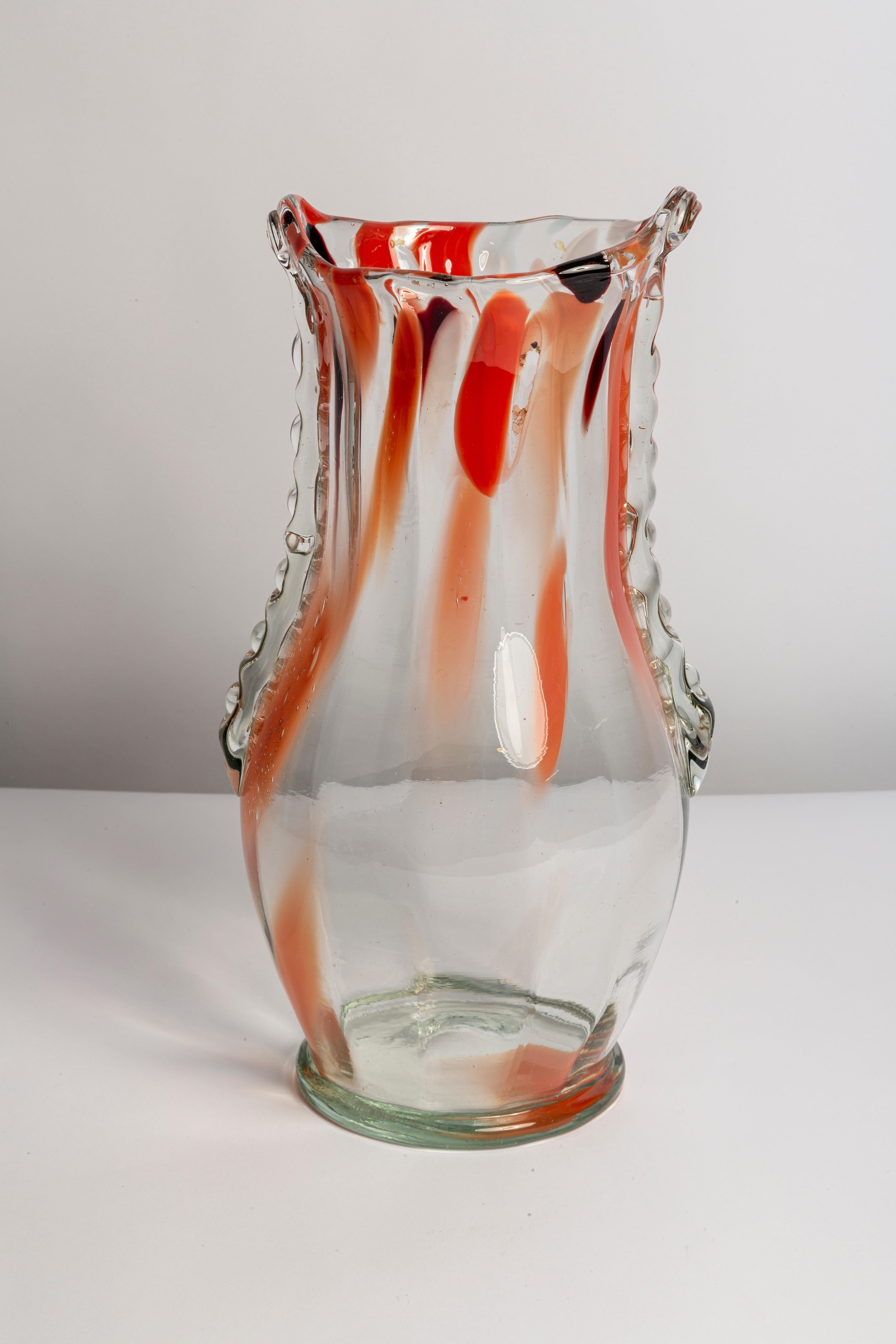 Mid-Century Modern Vase en verre artistique vintage du milieu du siècle dernier, Europe, 1970 en vente