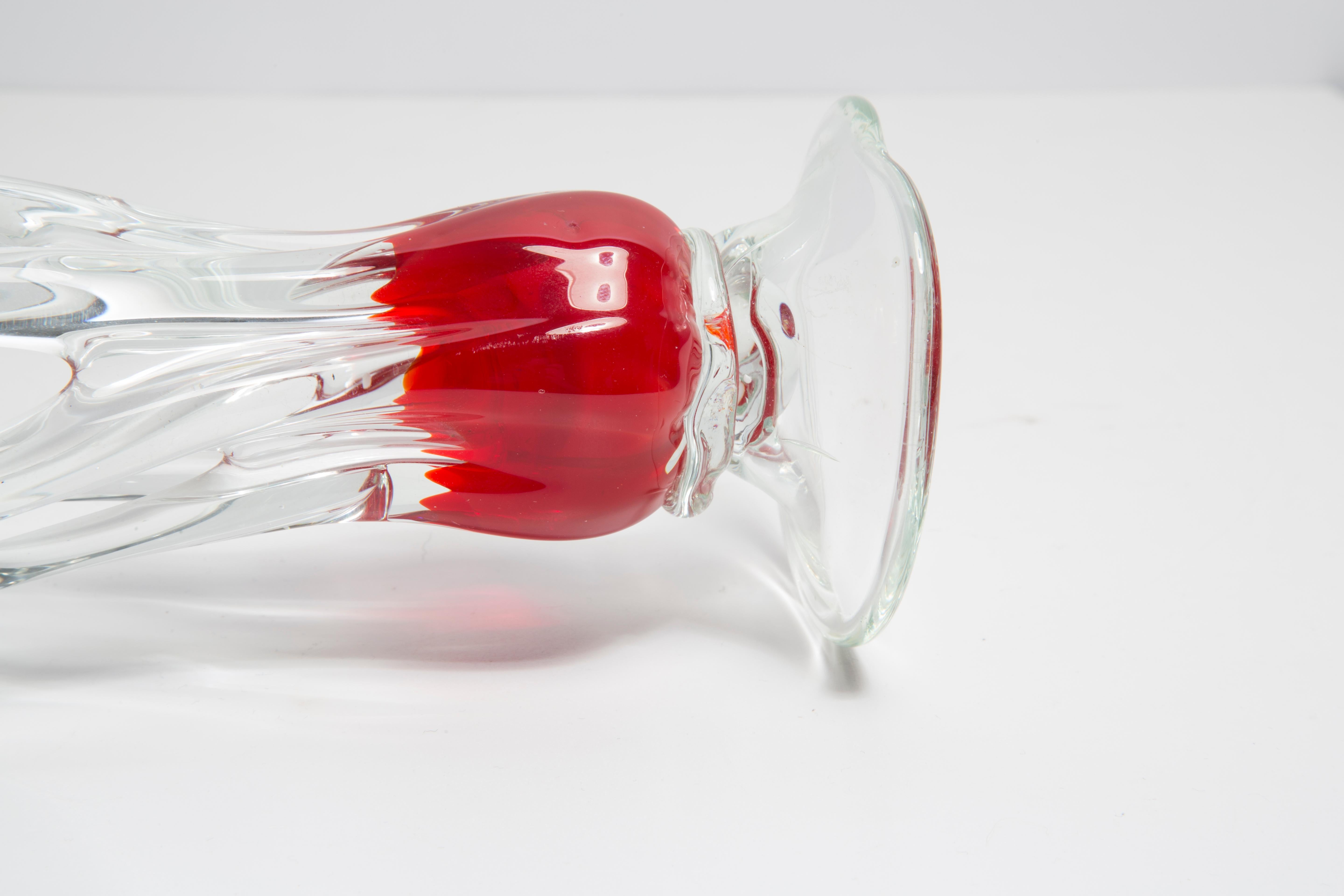 20th Century Mid Century Vintage Artistic Glass Vase, Europe, 1970s For Sale