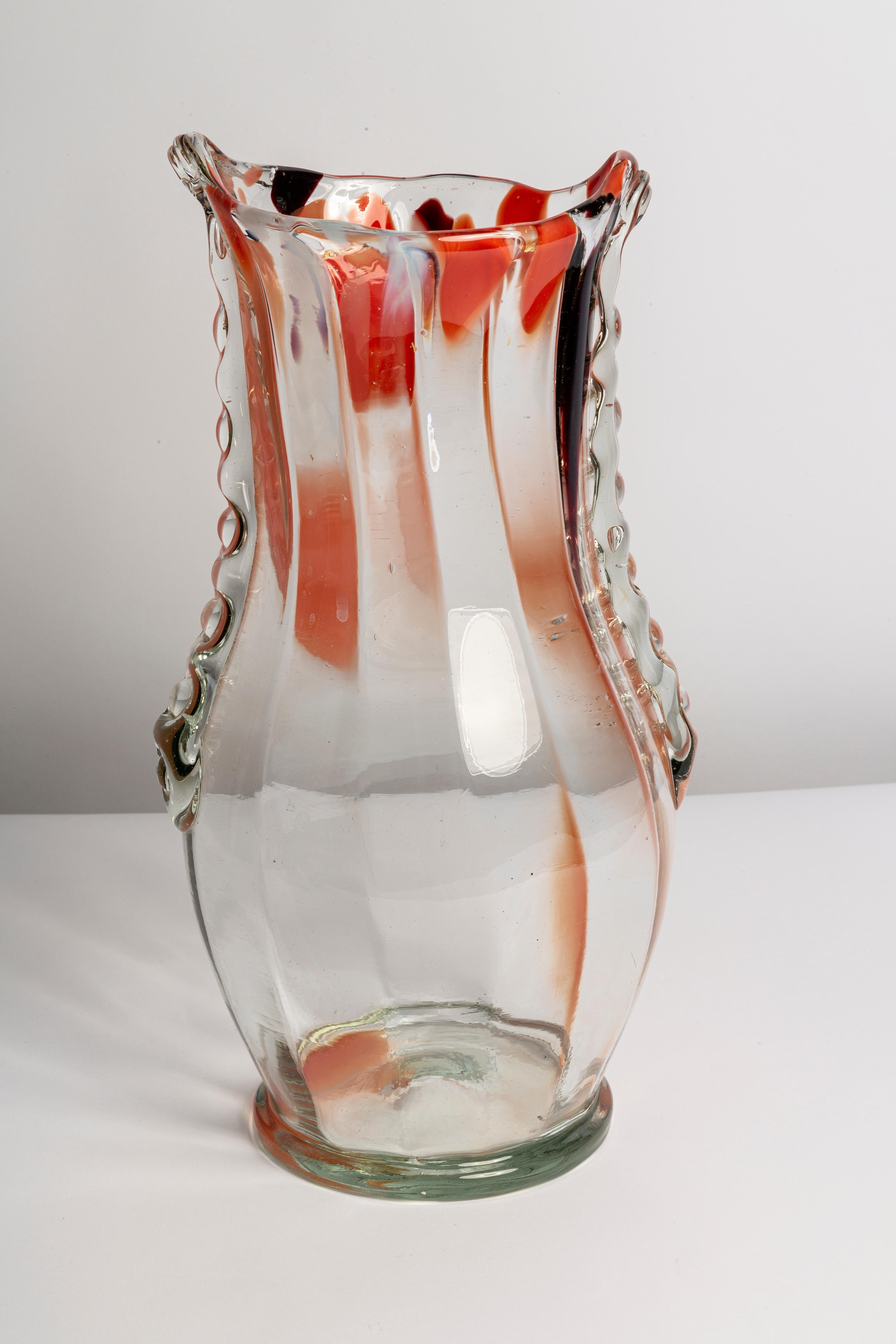 Mid Century Vintage Artistic Glass Vase, Europe, 1970s For Sale 1