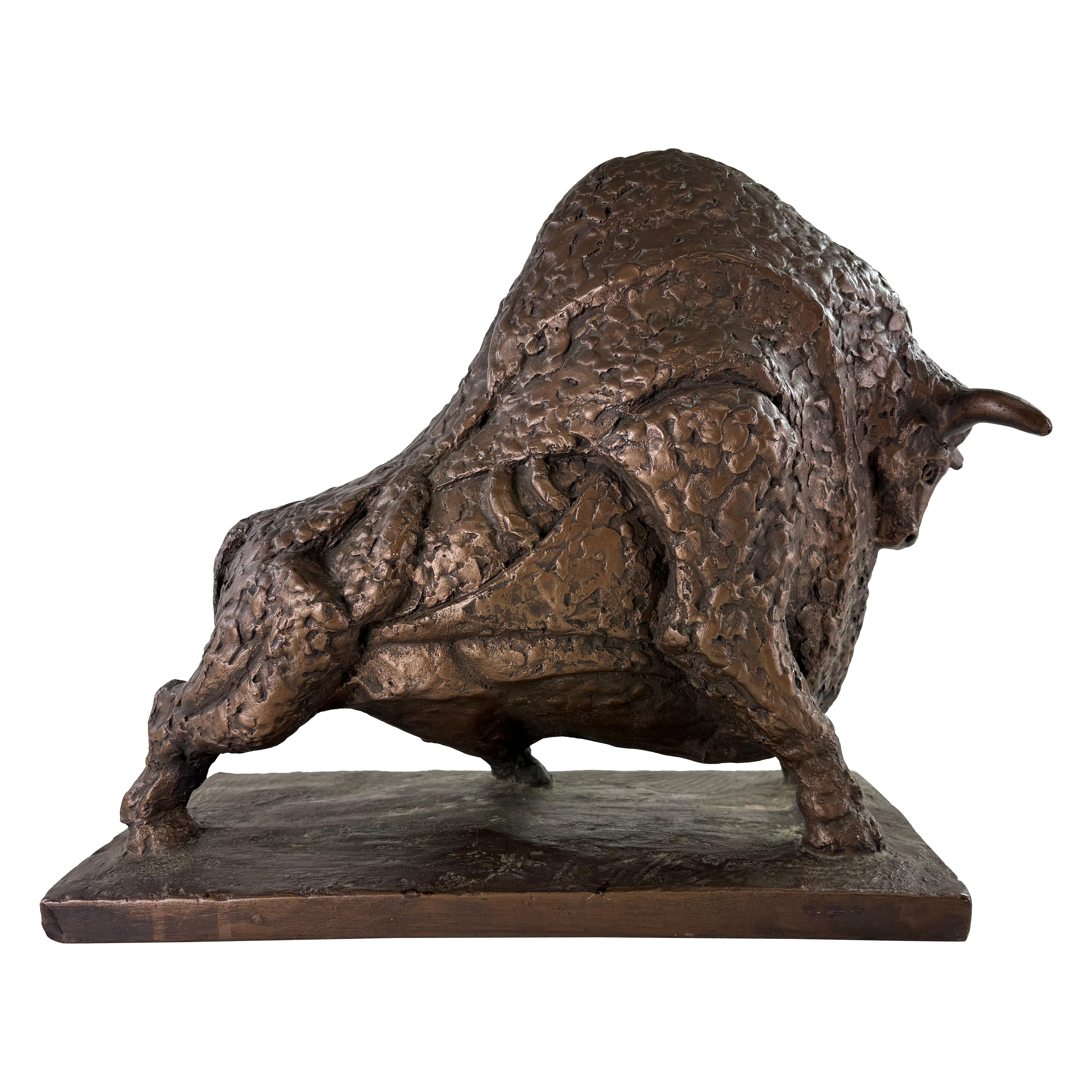 Mid-Century Vintage Austin Productions Gips Stier Skulptur