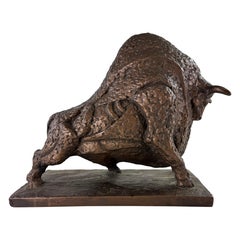 Mid-Century Vintage Austin Productions Gips Stier Skulptur