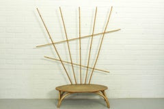 Mid Century Vintage Bamboo Plant Table / Side Table, 1960s