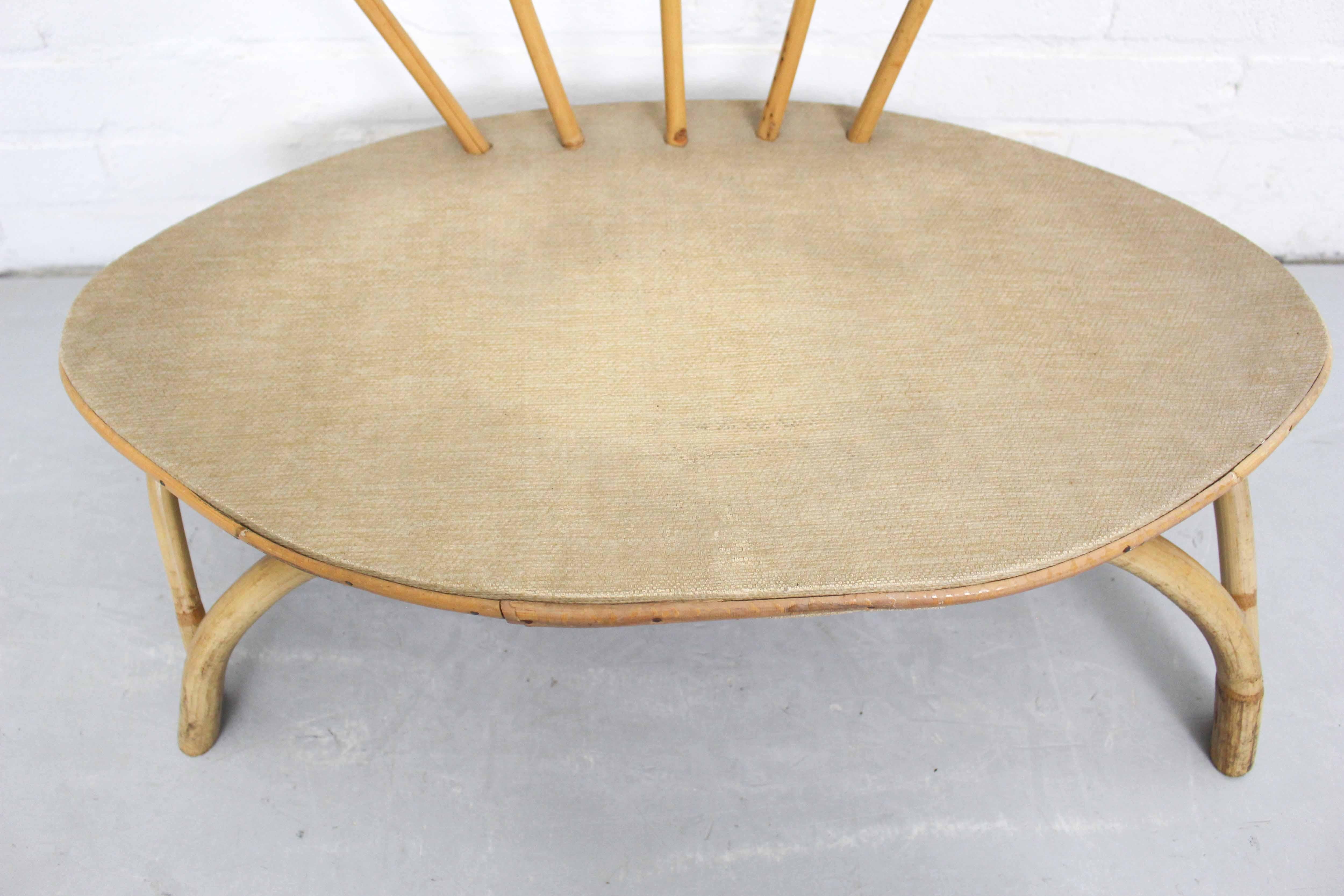 Mid Century Vintage Bamboo Plant Table / Side Table, 1960s In Good Condition For Sale In Appeltern, Gelderland