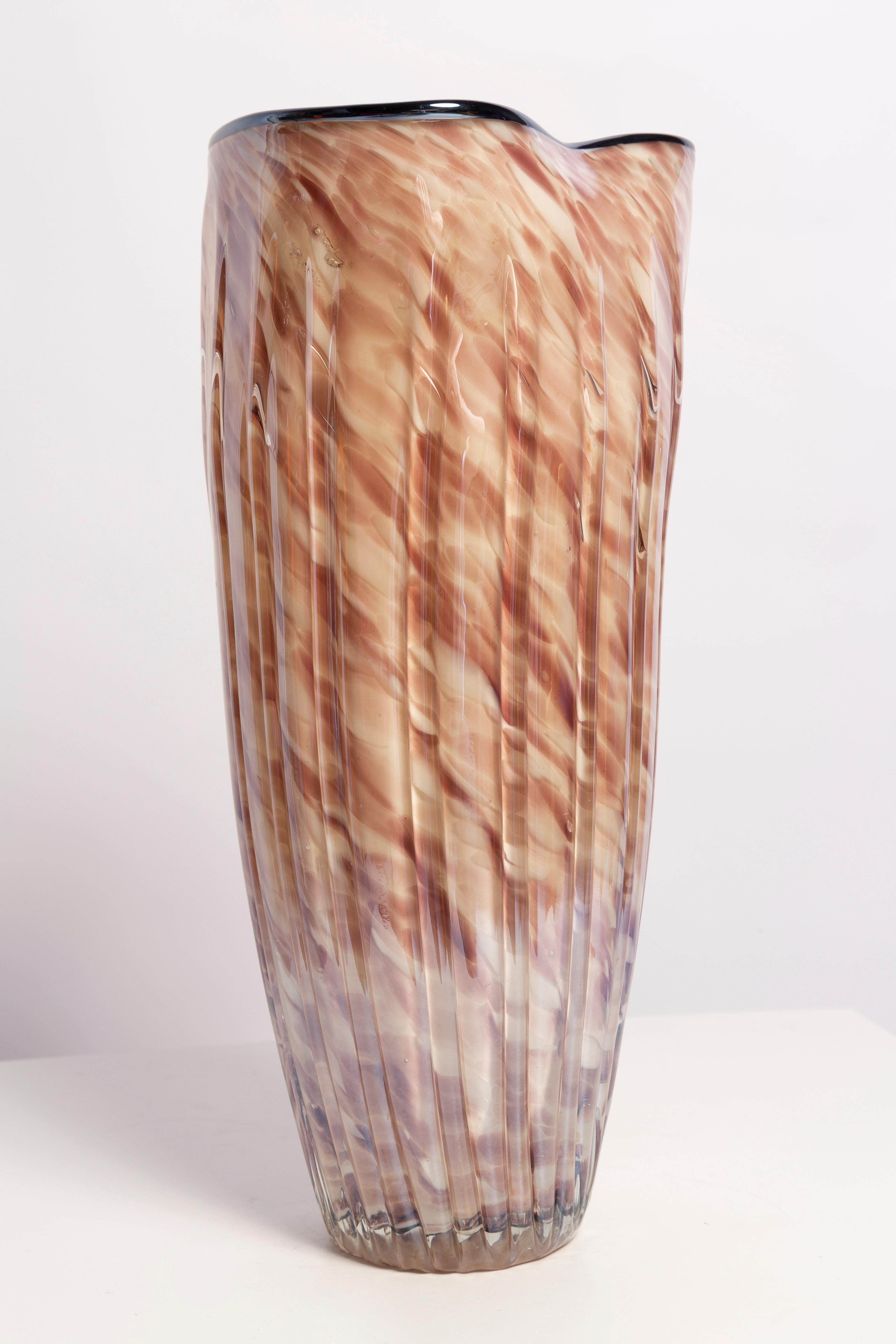 Mid Century Vintage Beige and Pink Big Vase, Italy, 1960s For Sale 3