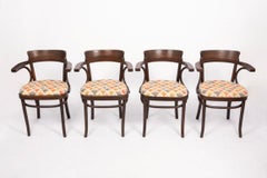 Mid Century Vintage Bentwood Cafe Dining Chairs in the Manner of J&J Kohn