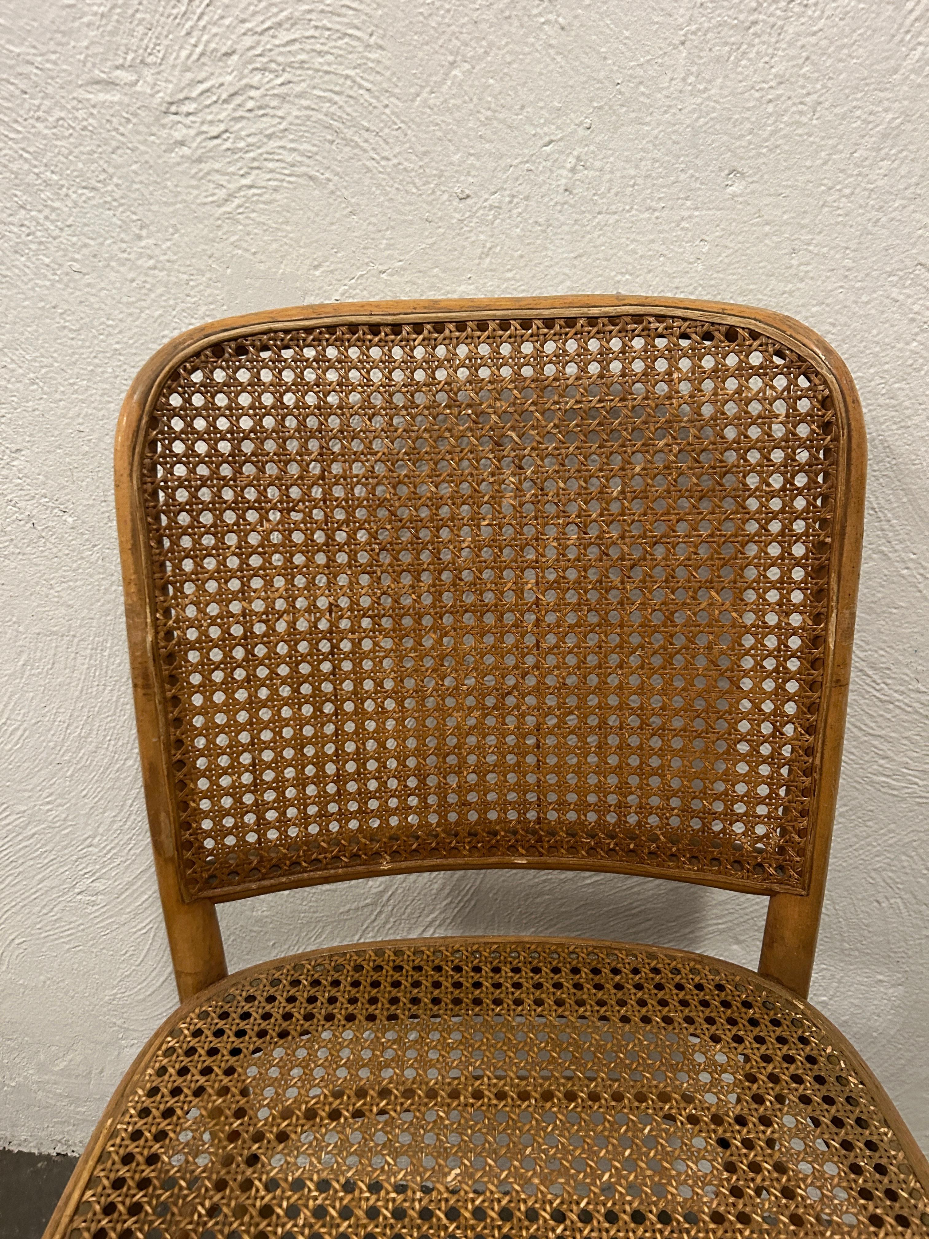 Mid-20th Century Mid Century Vintage Birch Cane Dining Chair by Josef Hoffman 8 Available For Sale