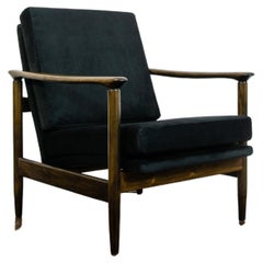 Mid-Century Vintage Black Lounge Chair GFM-142 by Edmund Homa, 1960's