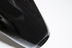 Mid Century Vintage Black Makora Glass Vase, Europe, 1970s