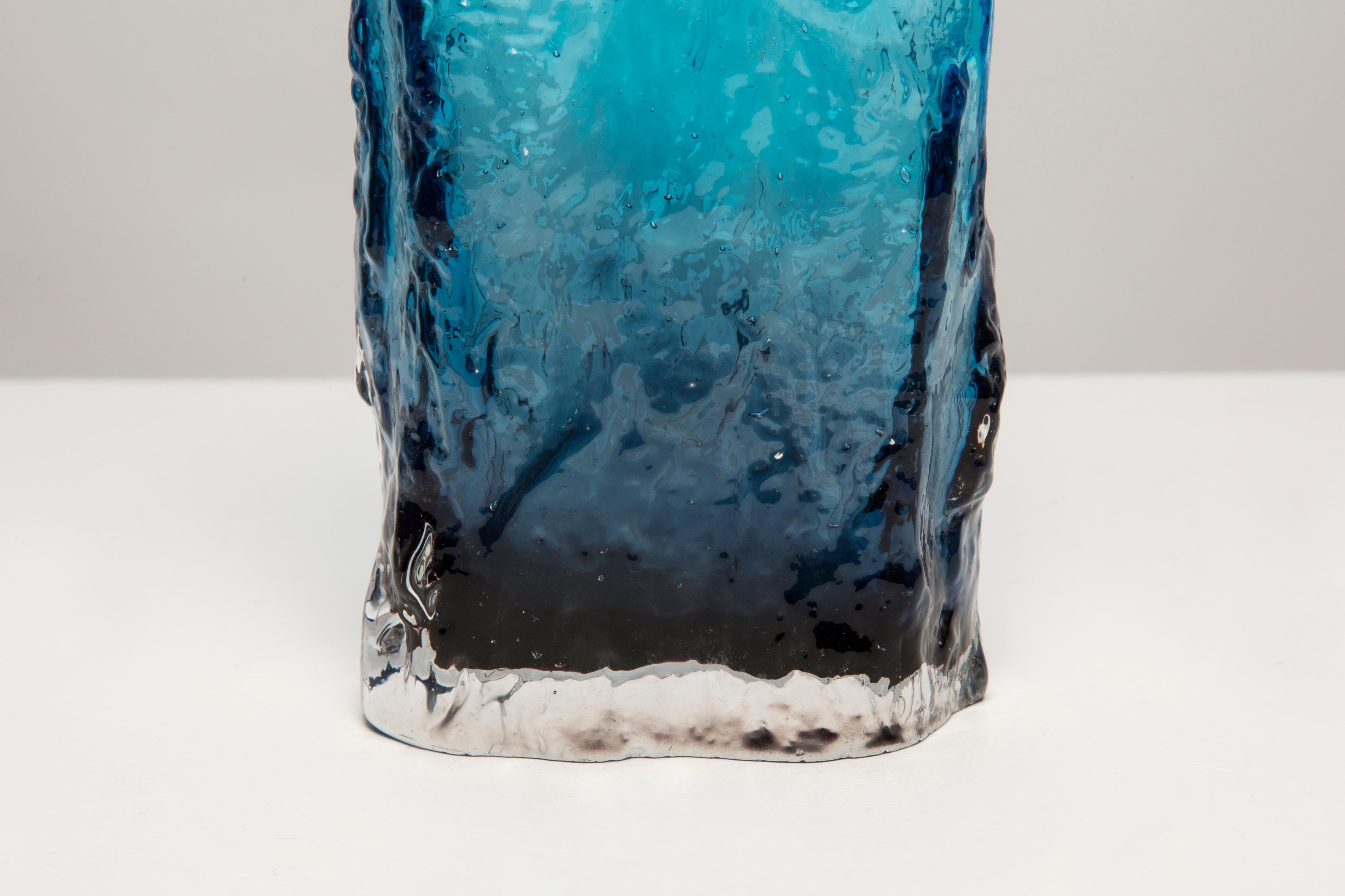 Mid Century Vintage Blue Artistic Ingrid Glass Vase, Germany, 1970s In Excellent Condition For Sale In 05-080 Hornowek, PL