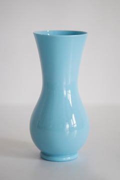 Vase en porcelaine bleu du milieu du siècle dernier, Europe, années 1960
