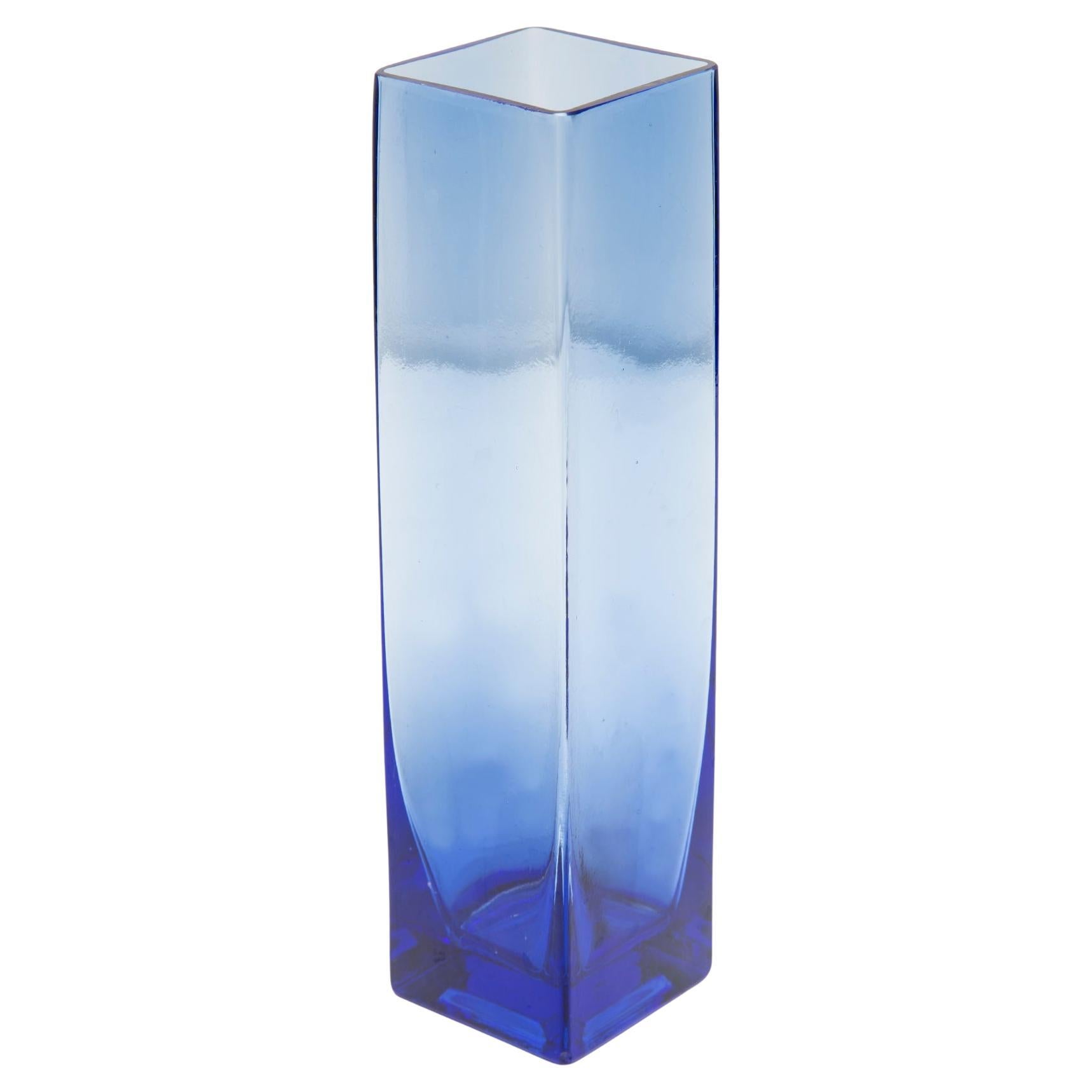 Mid Century Vintage Blue Glass Vase, Europe, 1960s