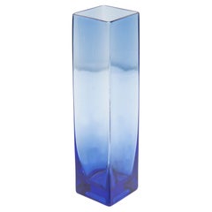 Mid Century Vintage Blue Glass Vase, Europe, 1960s