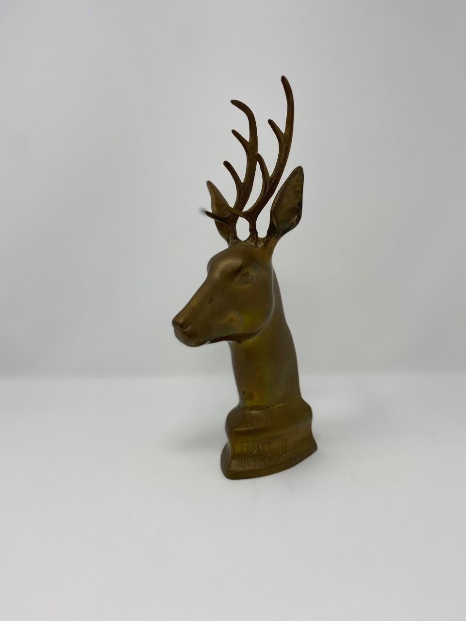 Mid Century Vintage Brass Stag Bookends 5