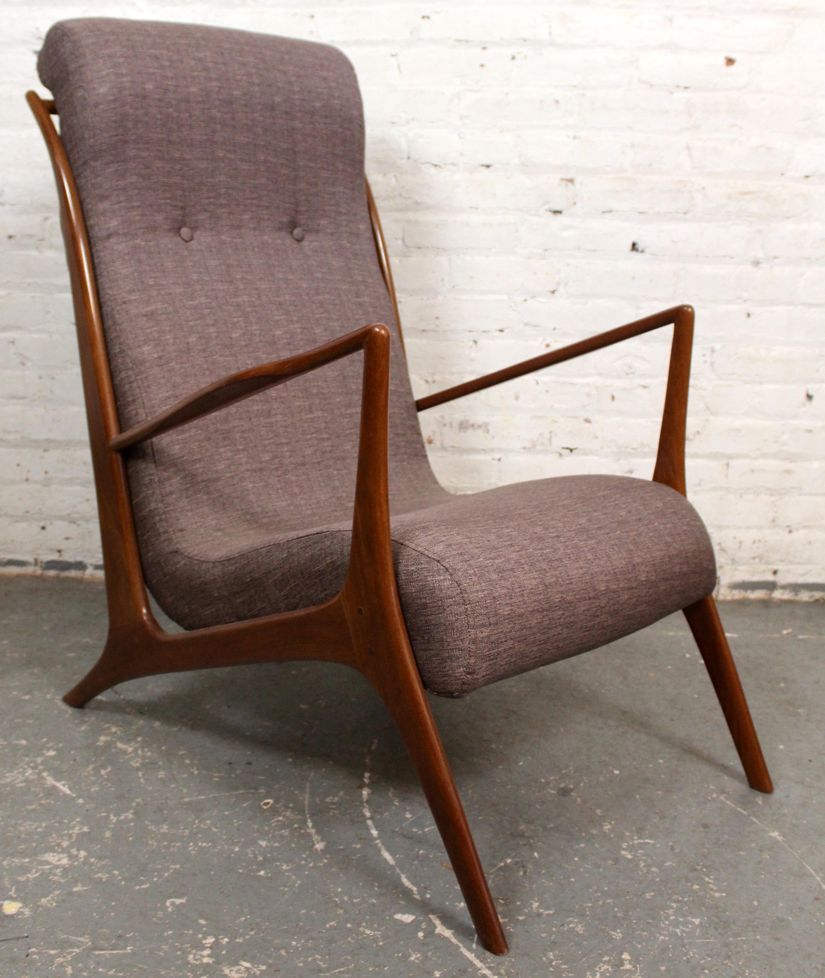 Sedia da salotto brasiliana vintage di metà secolo di John Graz in vendita 8