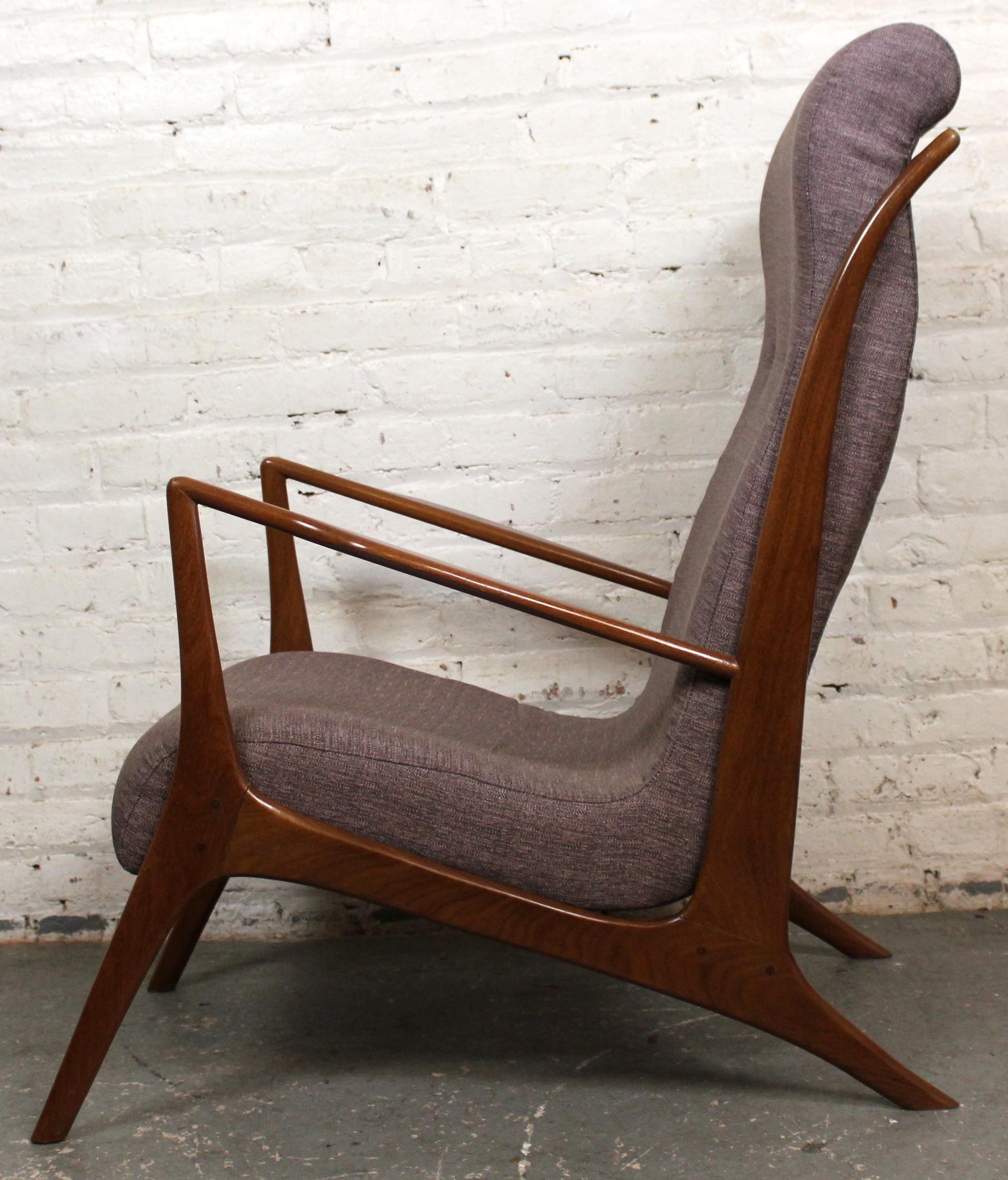 Mid-Century moderno Sedia da salotto brasiliana vintage di metà secolo di John Graz in vendita