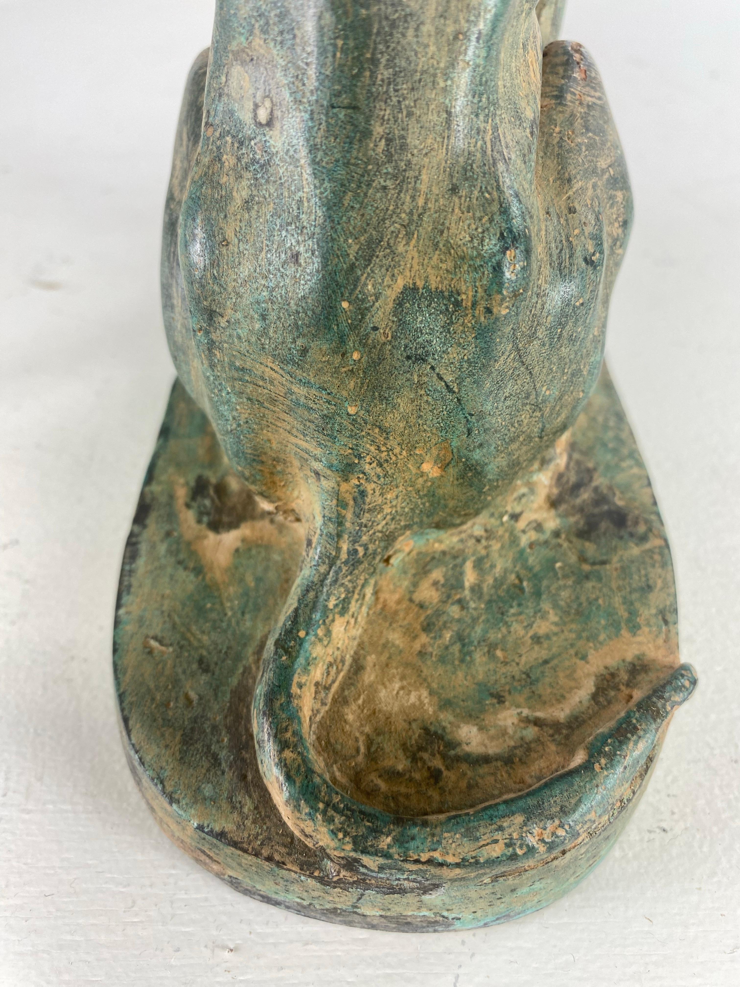 Altro Scultura in bronzo di metà secolo di un cane da caccia in vendita