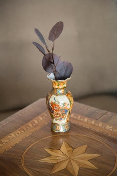 Chinesische Mini-Vase in Braun und Orange aus der Mitte des Jahrhunderts, 1960er Jahre