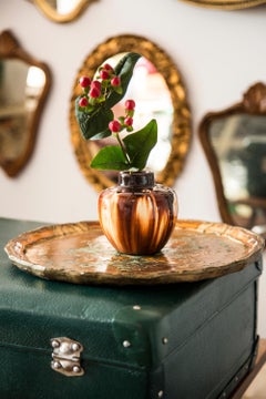 Midcentury Vintage Brown Small Ikebana Vase, Europe, 1960s