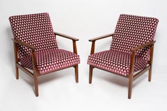 Fauteuil BW-14 Vintage du milieu du siècle, velours Dedar violet, années 1960