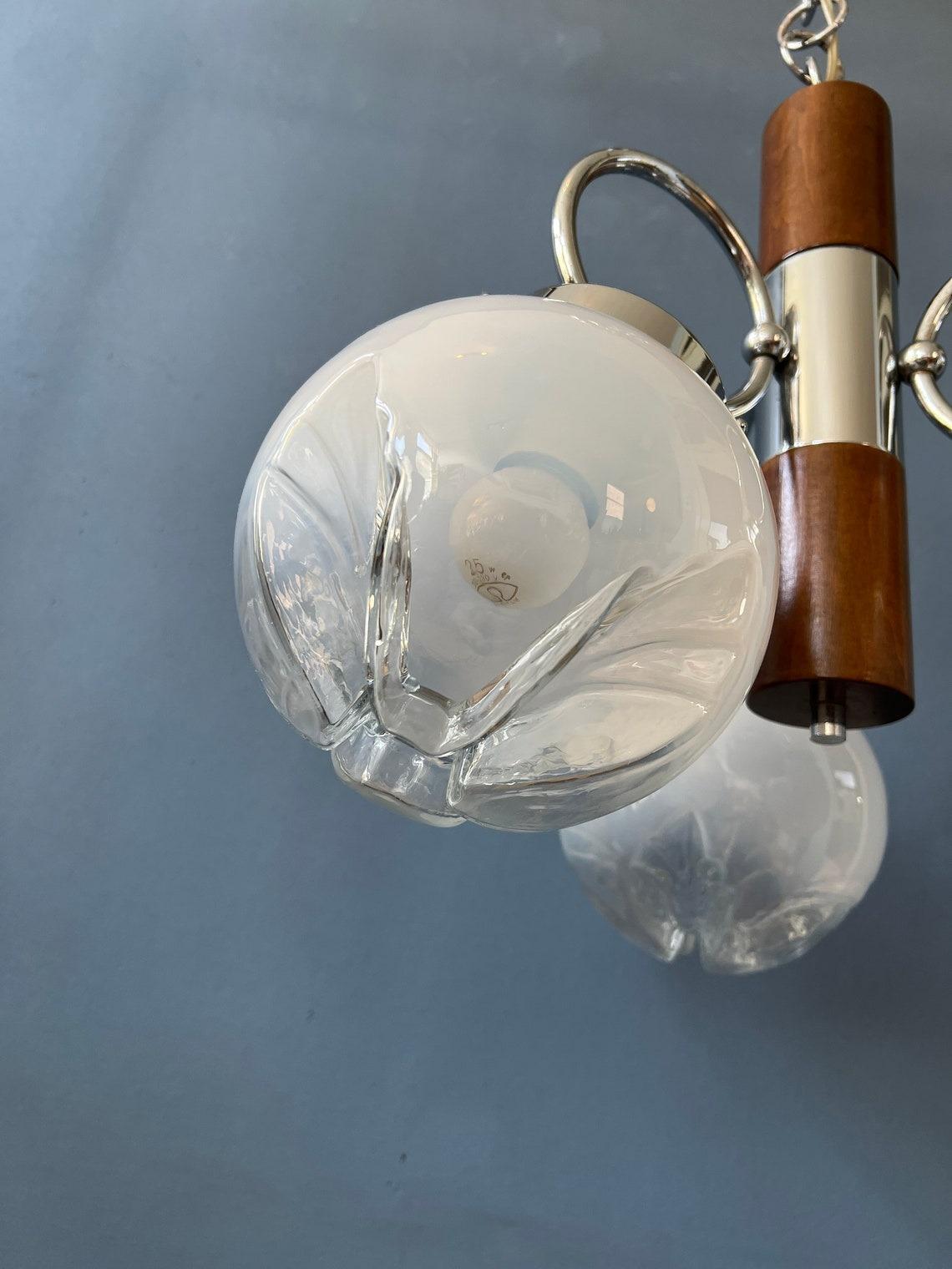 Lampada da soffitto vintage di metà secolo di Mazzega Murano, anni '70 in vendita 3