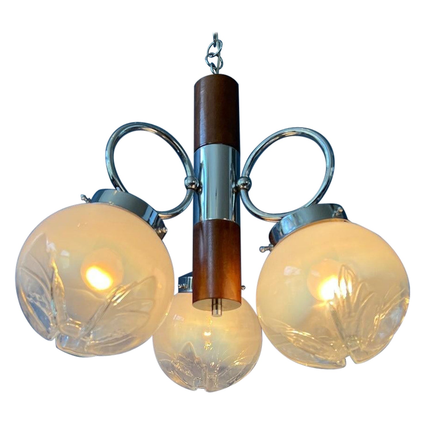 Lámpara de techo Mid Century Vintage de Mazzega Murano, años 70