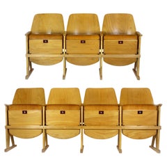 Mid-Century Vintage Cinema Chairs from Ton (Thonet), 1960s, Set of 7