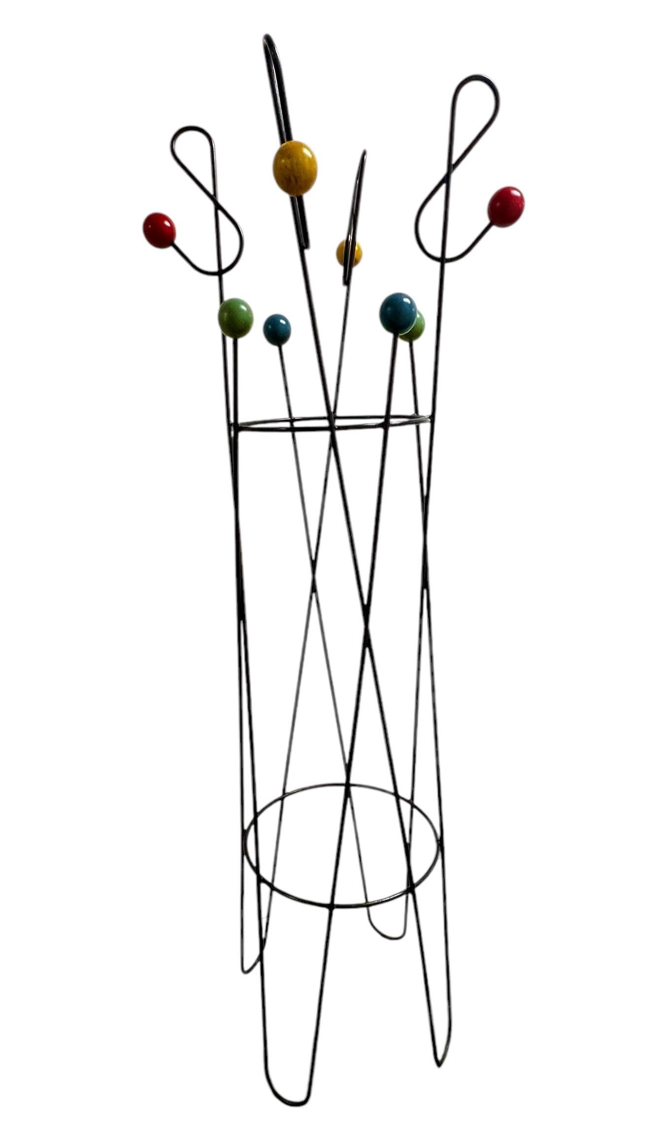 Atomarer Garderobenständer "Clef de Sol" von Roger Ferraud aus der Jahrhundertmitte, 1950er Jahre