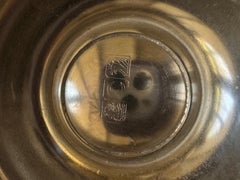 Mid century vintage CRESCENT SILVERWARE punch Bowl, ladle, 12 cups and a tray