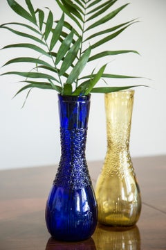 Mid Century Vintage Blue Medium Glass Vase, Europe, 1960s