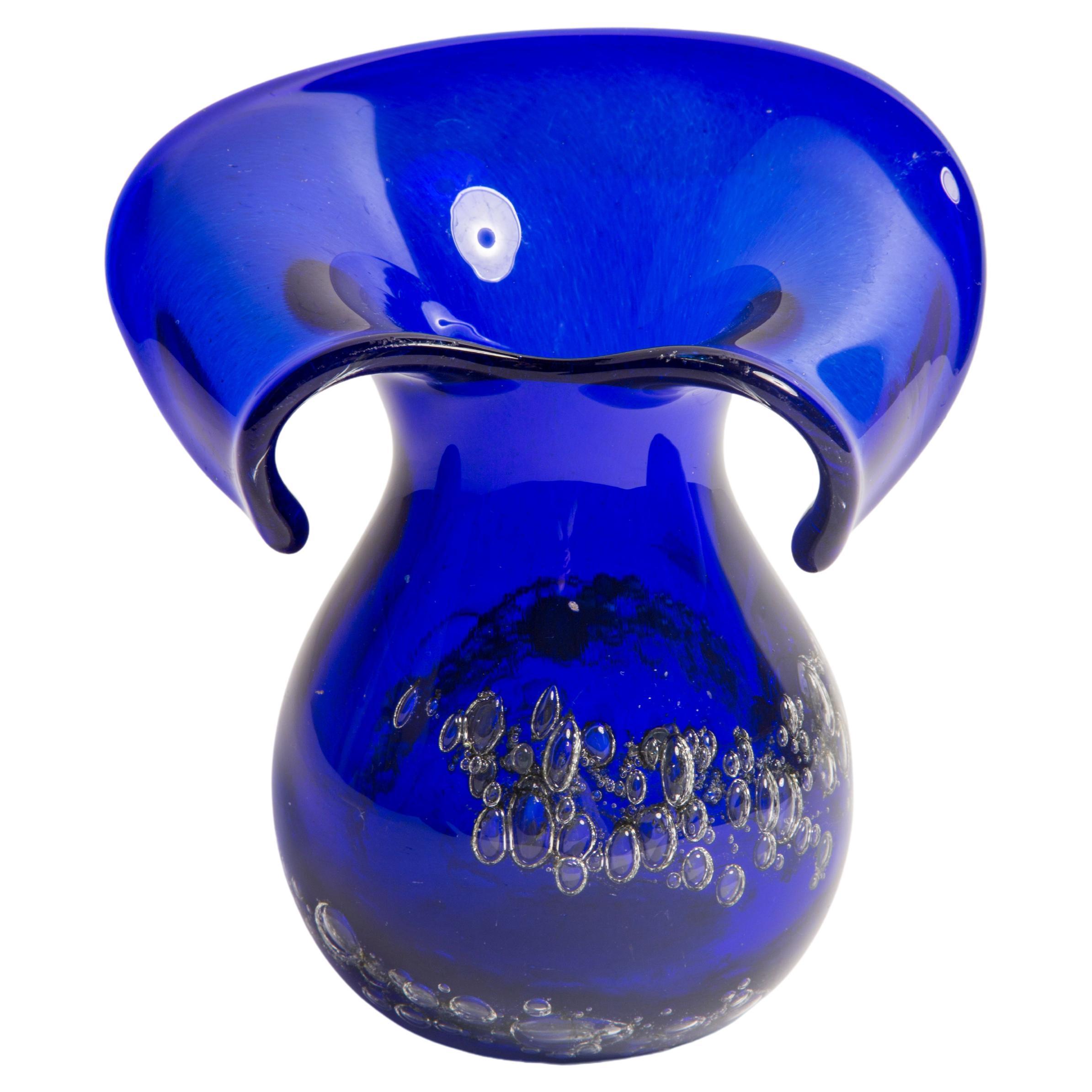 Dark Blue Vessel Signed "Smith", USA, 1960 For Sale at 1stDibs