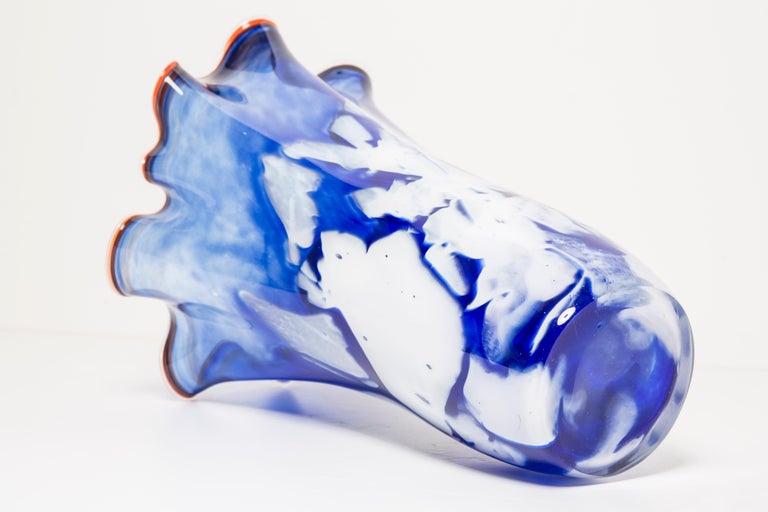 Mid Century Vintage Dark Blue Vase, Italy, 1960s For Sale at 1stDibs