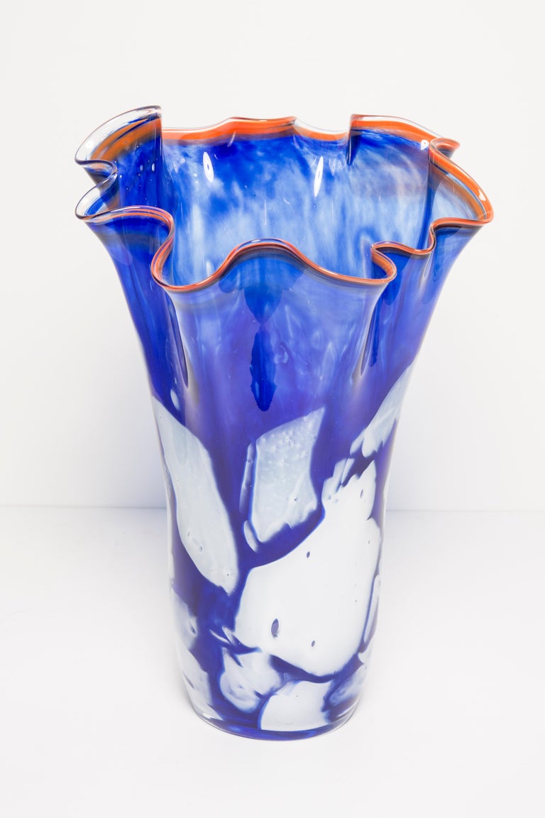 Mid Century Vintage Dark Blue Vase, Italy, 1960s For Sale at 1stDibs