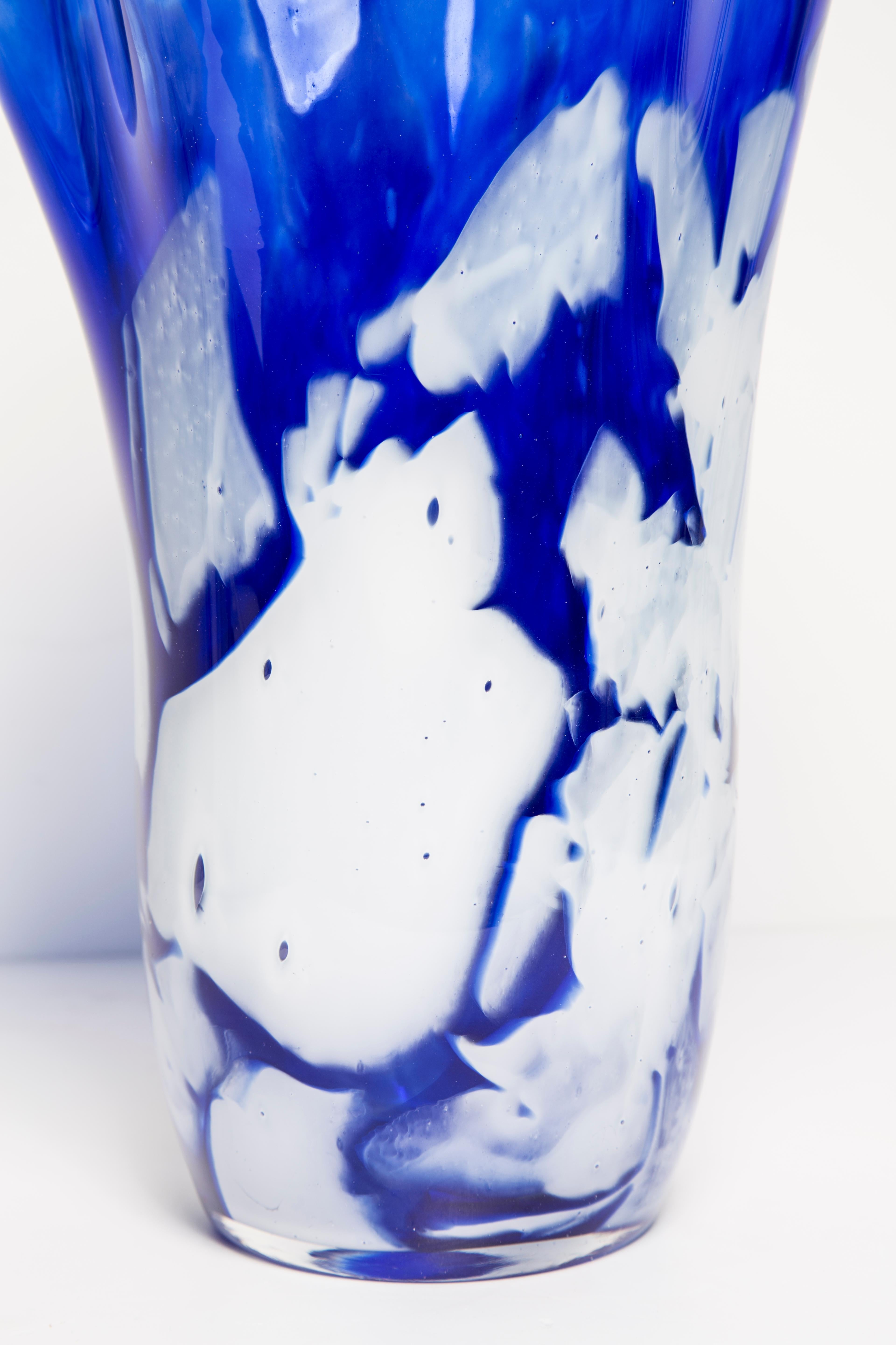 Italian Mid Century Vintage Dark Blue Vase, Italy, 1960s