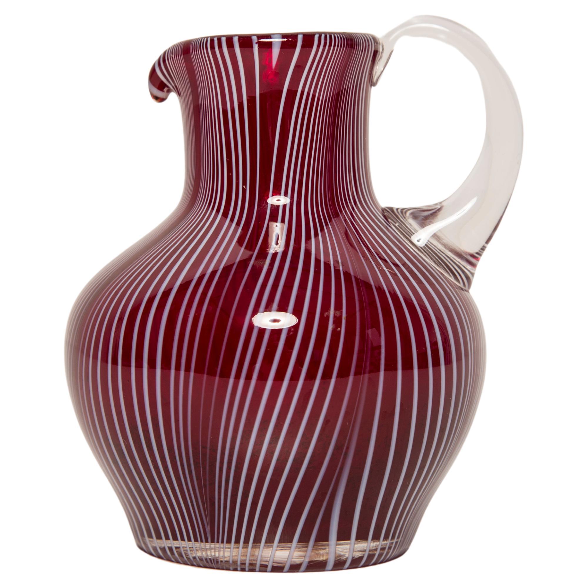 Midcentury Vintage Dark Red Small Vase, Europe, 1960s For Sale