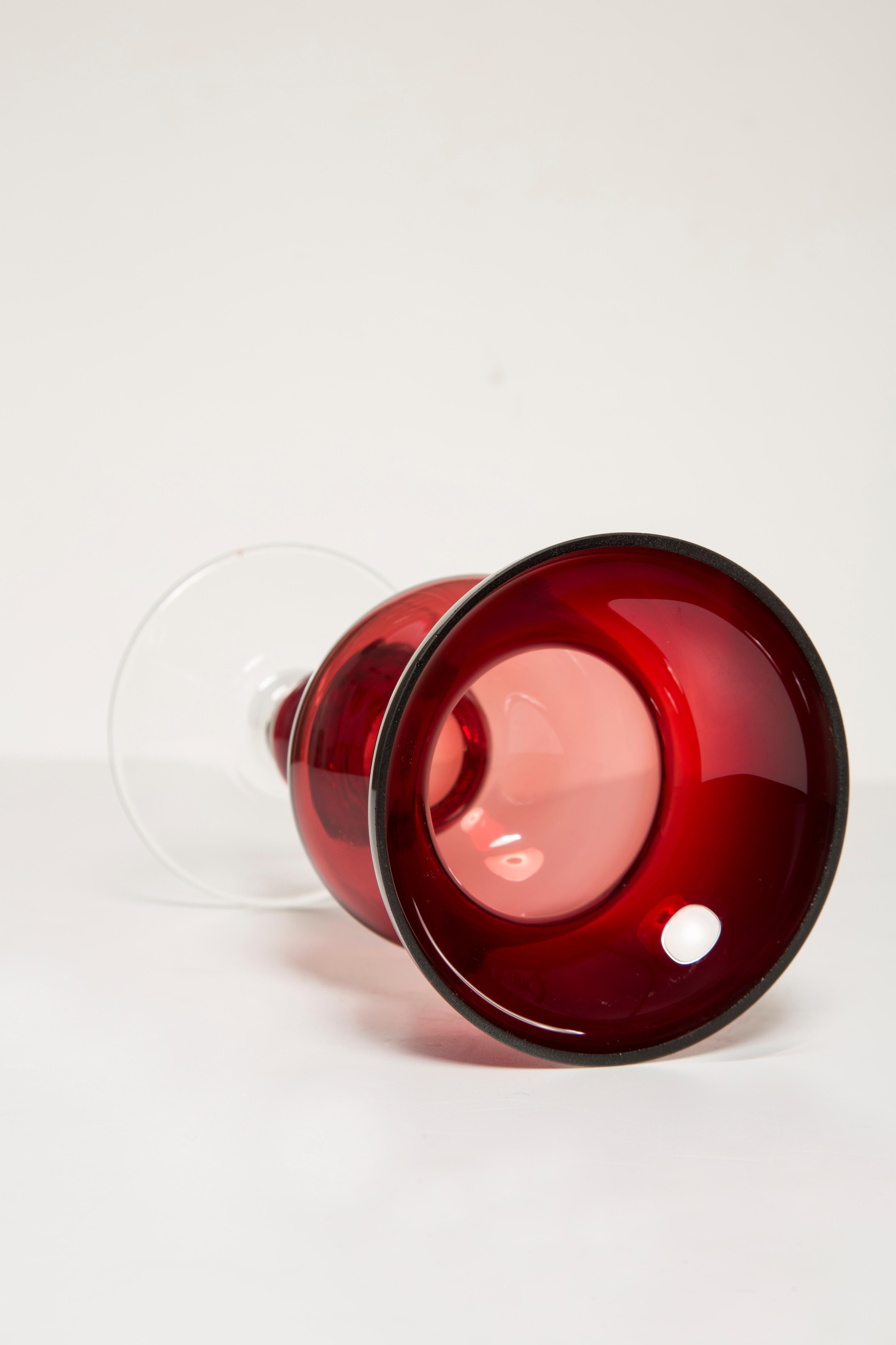 Mid Century Vintage Dark Red Vase, Europe, 1960s For Sale 6