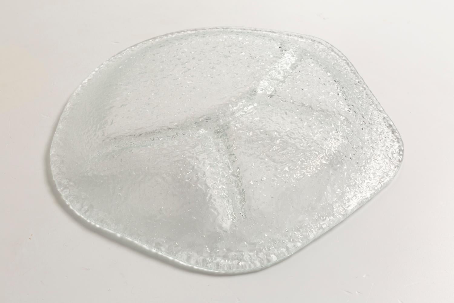 Midcentury Vintage Decorative Glass Plate, Italy, 1960s For Sale 3