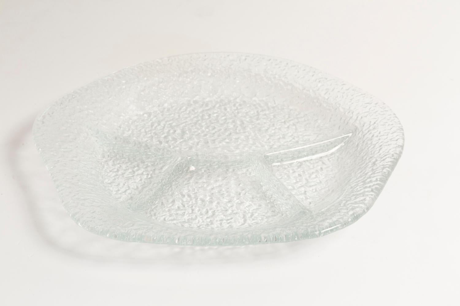 Ceramic Midcentury Vintage Decorative Glass Plate, Italy, 1960s For Sale