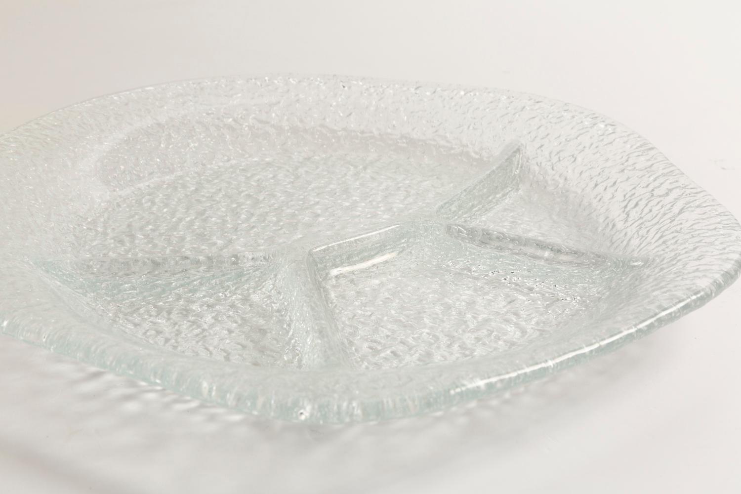 Midcentury Vintage Decorative Glass Plate, Italy, 1960s For Sale 2