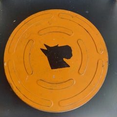 Mid Century Vintage Decorative Metal Box Movie Reel Case Kodak  collectable, 50s
