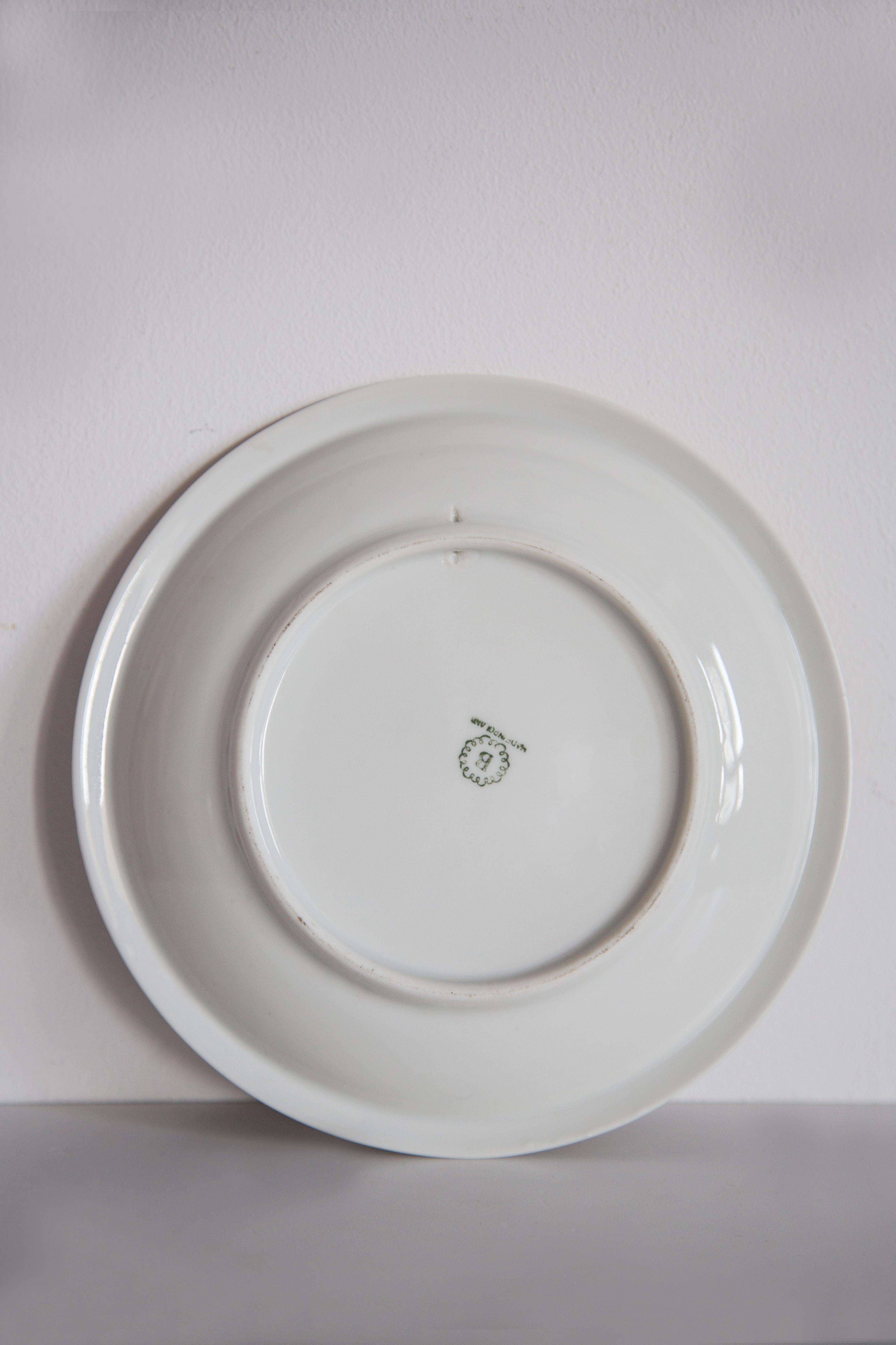 Plato de porcelana decorativa Mid Century Vintage, Pareja, Polonia, años 60 Cerámico en venta