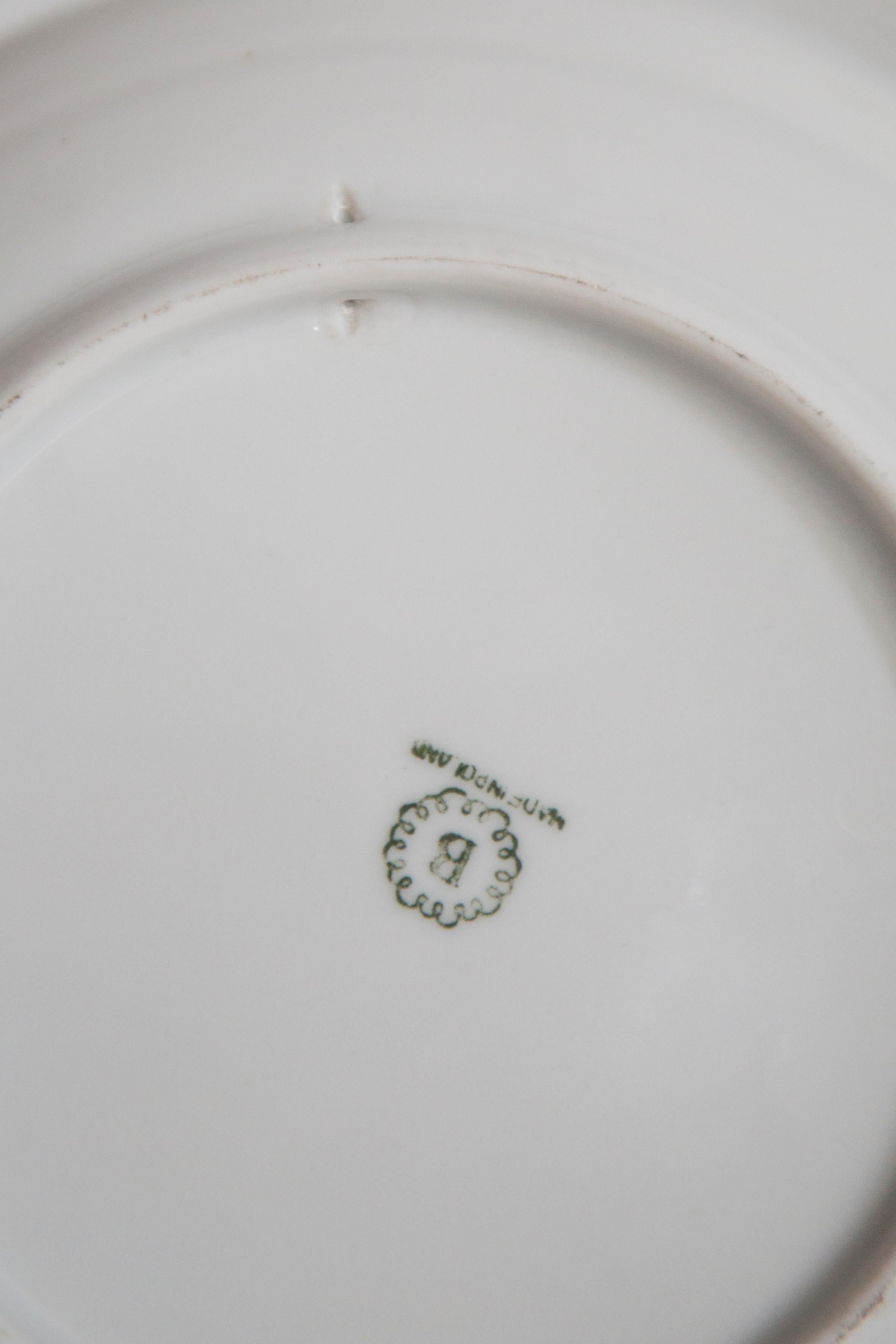 Plato de porcelana decorativa Mid Century Vintage, Pareja, Polonia, años 60 en venta 1