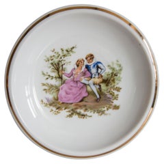 Piatto decorativo in porcellana vintage di metà secolo, coppia, Polonia, anni '60