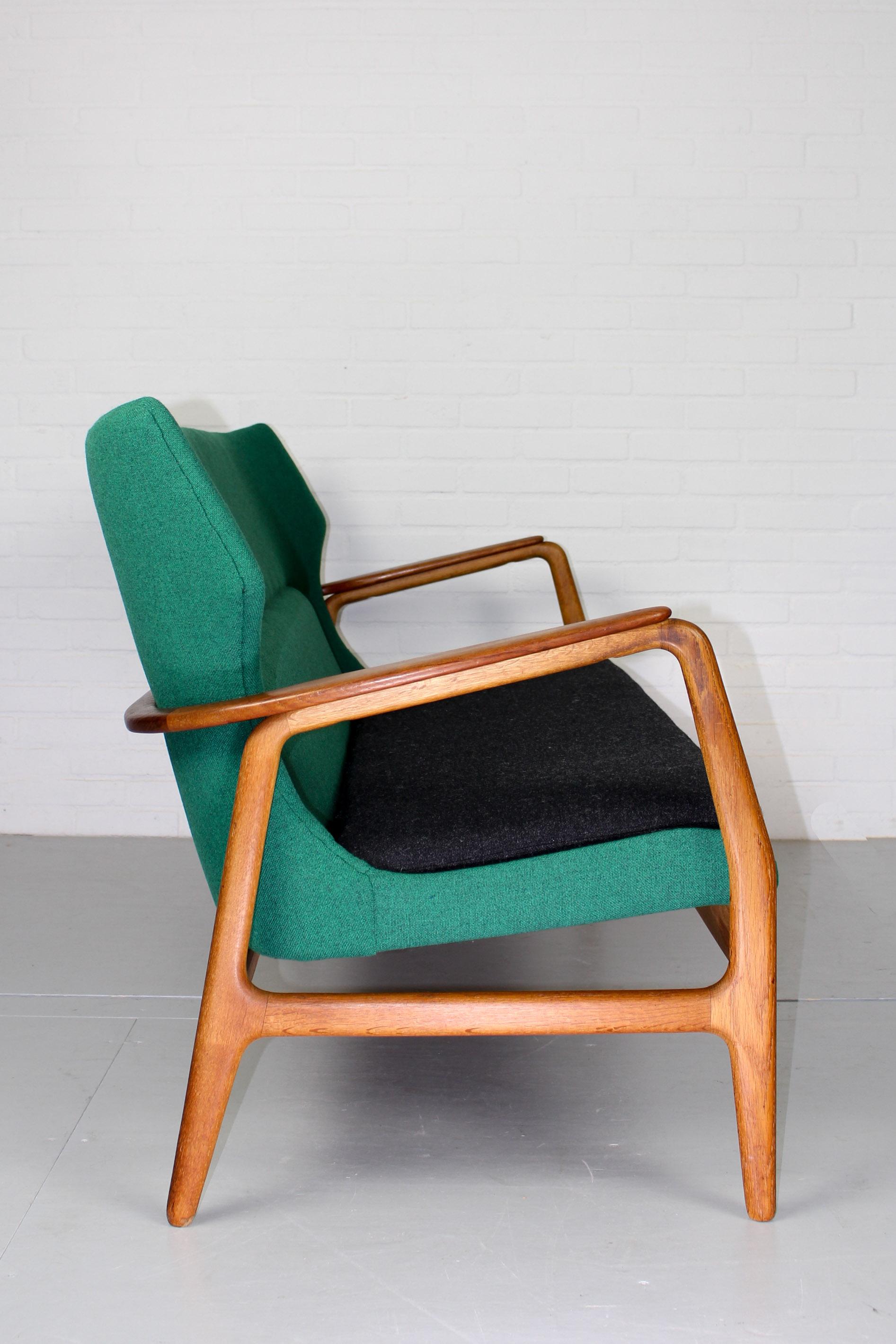 Midcentury Vintage Design Lounge Set Bovenkamp Sofa, Tables & Wingback Chair In Good Condition In Appeltern, Gelderland