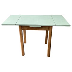 Mid-Century Vintage Draw-Leaf Kitchen Dining Table with Formica Top
