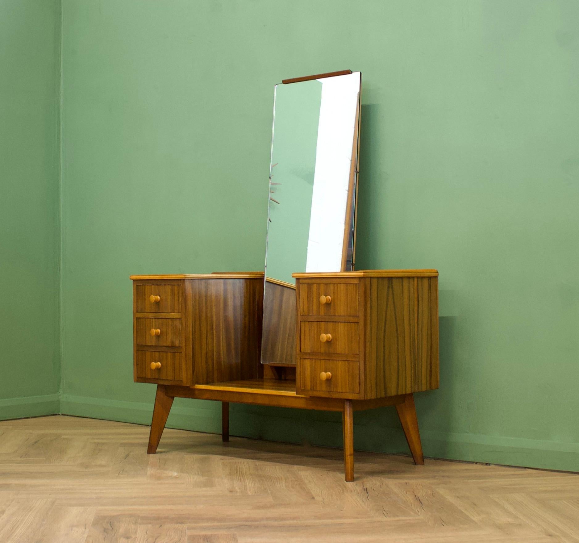 Mid-Century Modern Mid Century Vintage Dressing Table in Walnut from Morris of Glasgow, 1950s For Sale