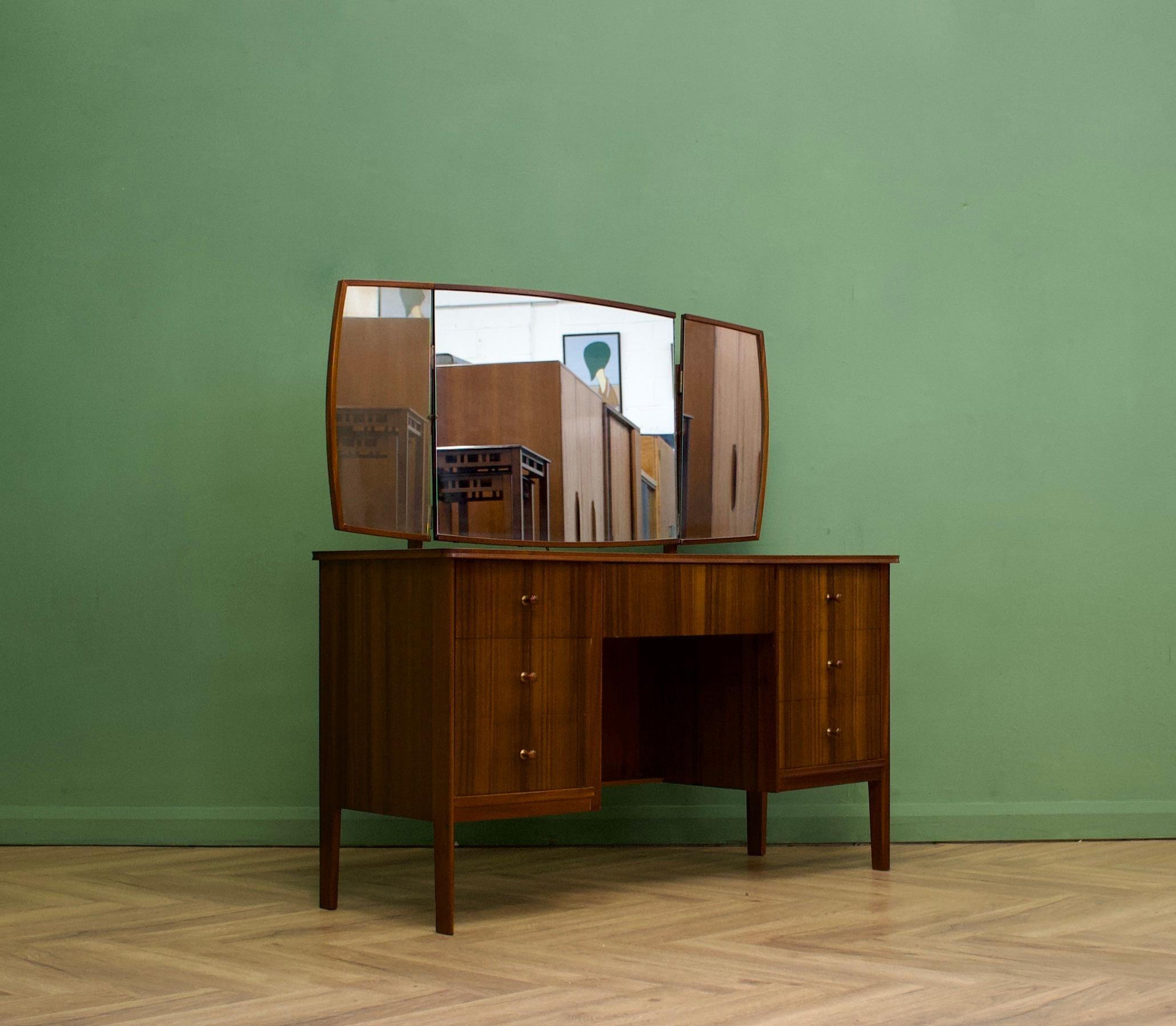 Mid-Century Modern Mid Century Vintage Dressing Table in Walnut from Vanson, 1960s For Sale