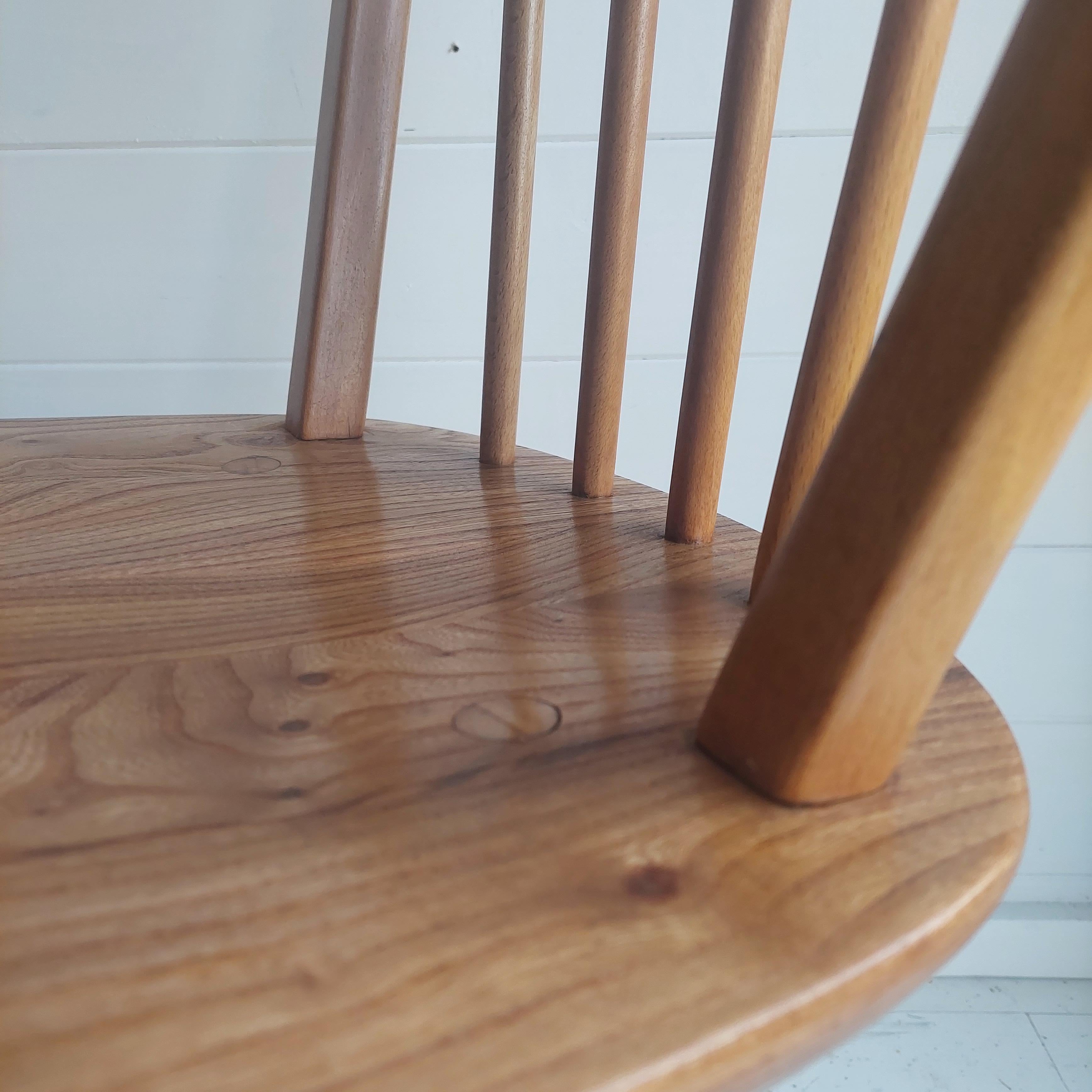 Mid Century Vintage Ercol Blonde Dining Chairs Model 400, 1960's Set of 2 11
