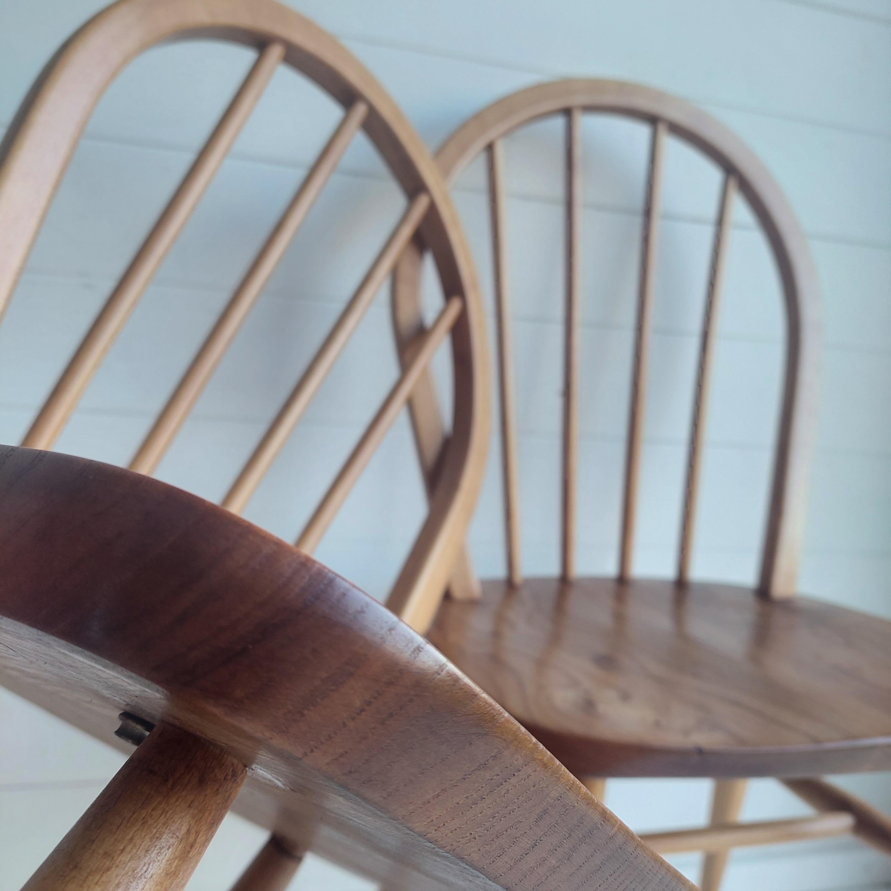 Mid-Century Modern Mid Century Vintage Ercol Blonde Dining Chairs Model 400, 1960's Set of 2